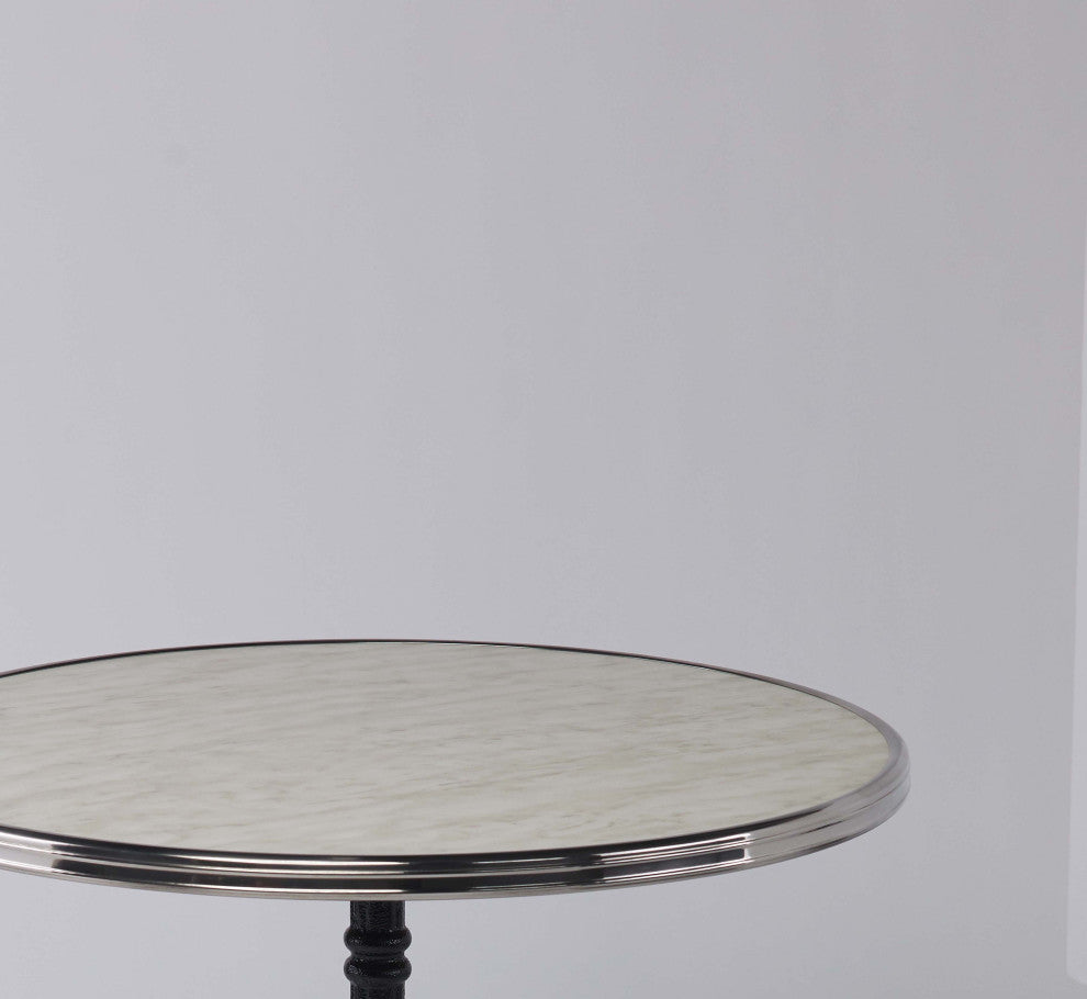 4-Prong Cast Iron Outdoor French Bistro Table Base - Black
