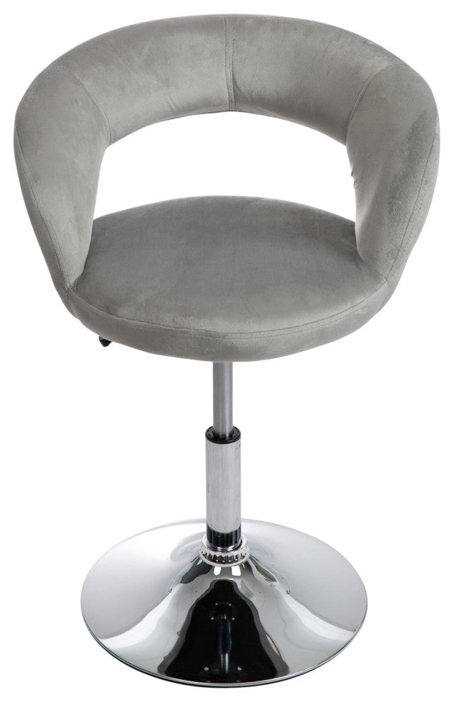 Giselle Contemporary Vanity Chair, Cool Grey