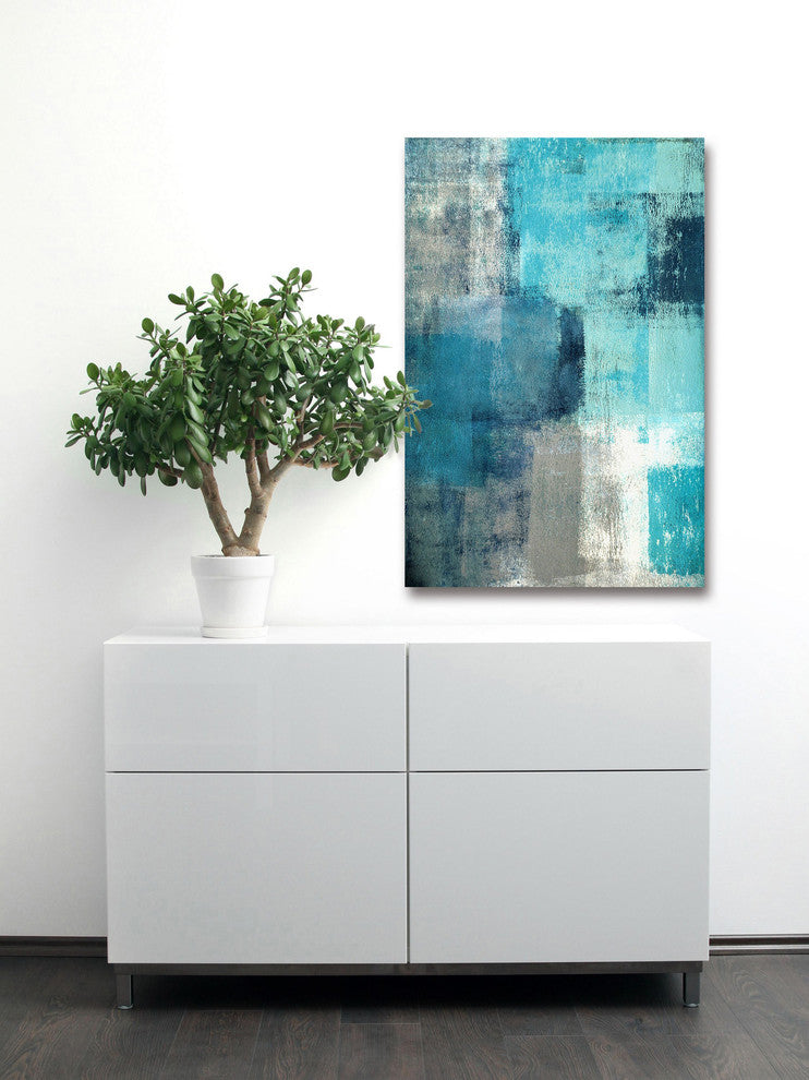 "Meditation in Blue II" Painting Print on Canvas