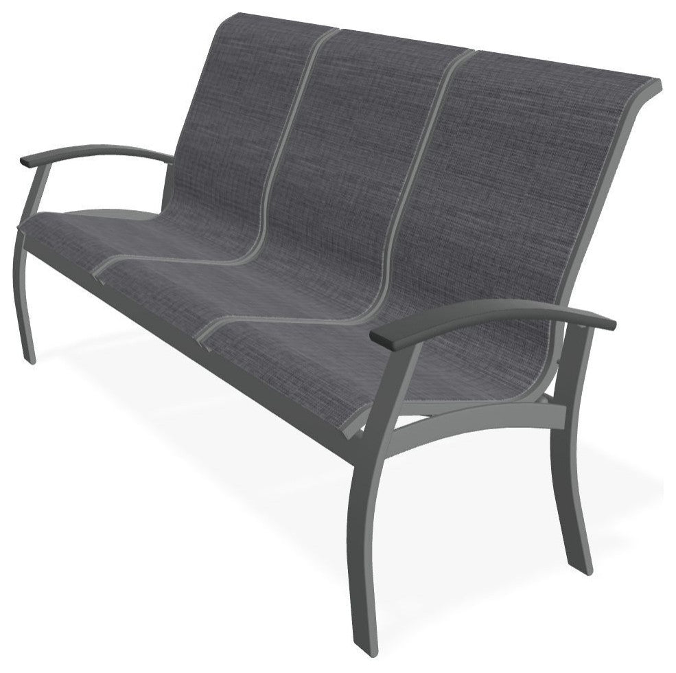 Belle Isle Sling 3-Seat Outdoor Sofa, Augustine Pewter/Graphite