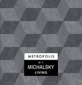 Metropolis, Urban Graphic Stripes Floral Textured Plain White Wallpaper Roll