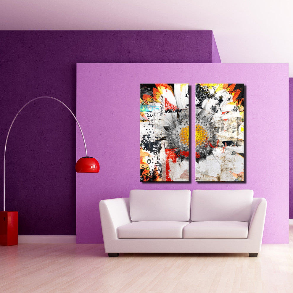 Painted Petals XCI Canvas Art, 2-Piece Set