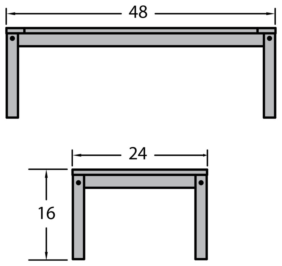 Adirondack Coffee Table, White