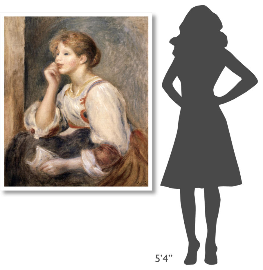 "Woman with a Letter" Digital Paper Print by Pierre-Auguste Renoir, 39"x46"