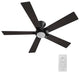 CARRO 52" Indoor Ceiling Fan With Remote and Light Kit for Living Room, Black