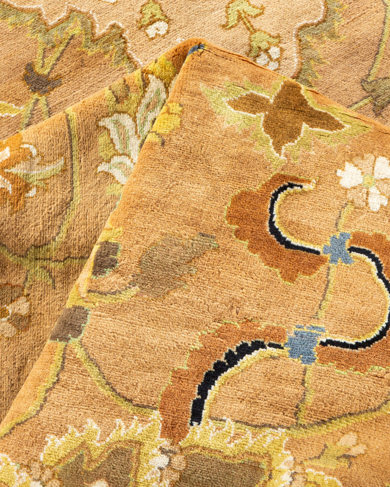 Mogul, One-of-a-Kind Hand-Knotted Area Rug Yellow, 10' 0 x 14' 3