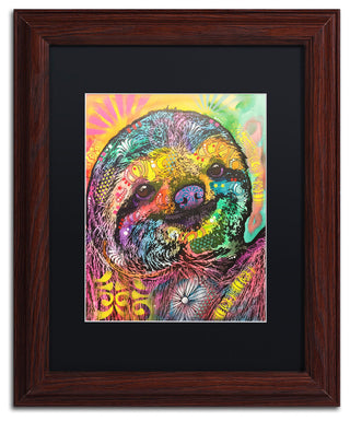 Dean Russo 'Sloth' Art, Wood Frame, Black Mat, 11x14