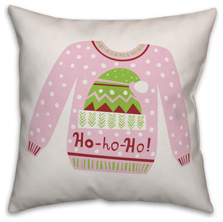 Ugly Christmas Sweater 18"x18" Throw Pillow