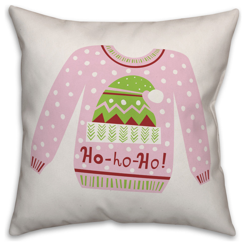 Ugly Christmas Sweater 18"x18" Throw Pillow