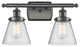 Small Cone 2-Light Bath Vanity-Light, Oil Rubbed Bronze, Seedy