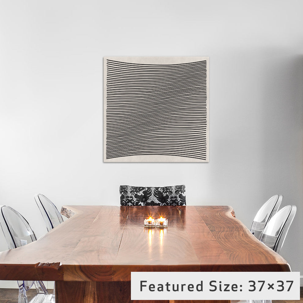 "Modern Art- Wavy Lines" by 5by5collective, 37x37x1.5"