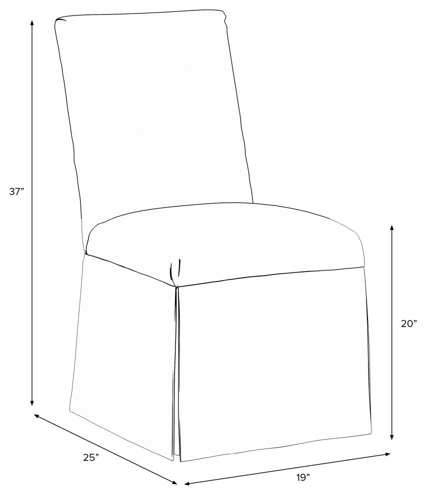 Rachel Ashwell Slipcover Dining Chair, Twill, Twill Natural