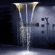 LED 6 Way Thermostatic Shower System With Body Massage Jets and Handheld Shower