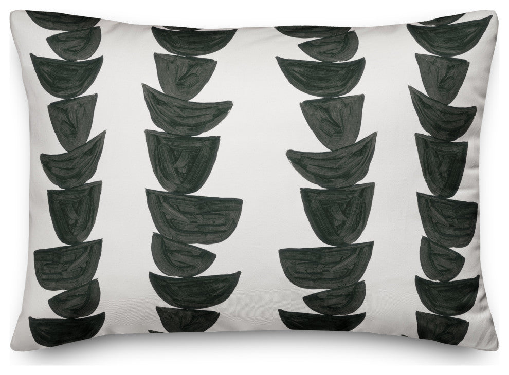Monochromatic Stacked Bowls 14"x20" Spun Poly Pillow