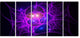 Bright Purple Fractal Cobweb, Abstract Canvas Art Print, 60"x28", 5 Panels