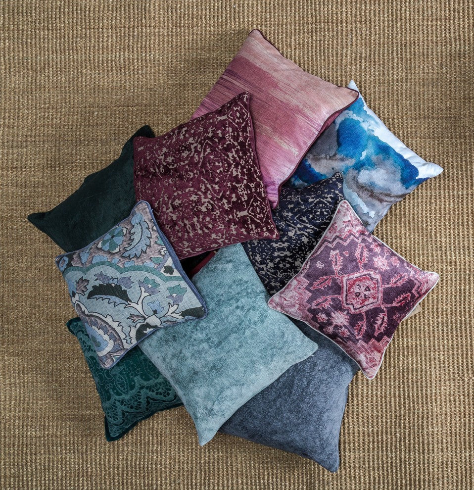 Doolin Jacquard 22" Throw Pillow, Gray by Kosas Home, Sage Green