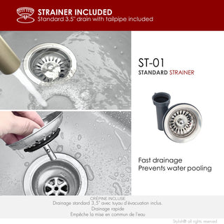 STYLISH 22"Dual Mount Single Bowl Gray Granite Kitchen Sink
