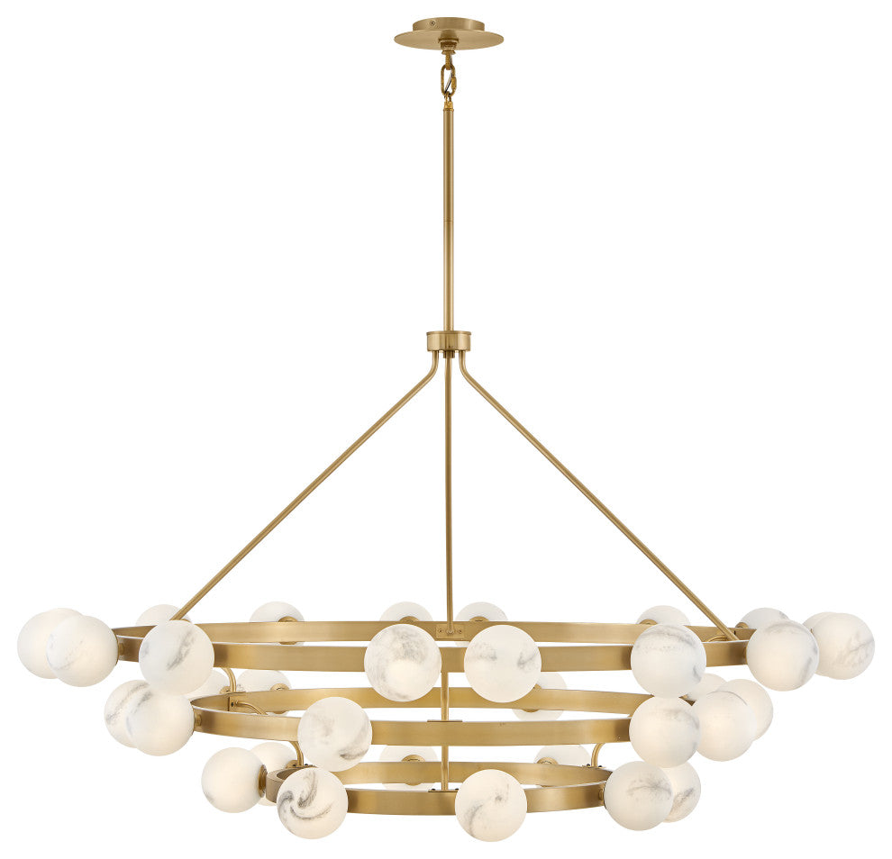Fredrick Ramond Selene Chandelier, Lacquered Brass, Extra Large