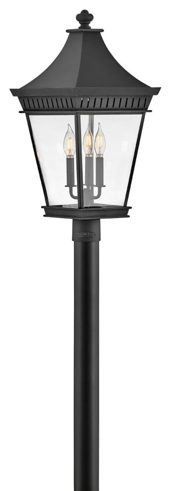 Hinkley Lighting 27091 Chapel Hill 3 Light 27" Tall Post Light - Museum Black