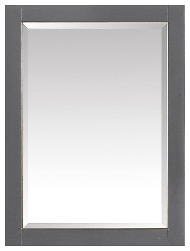 Avanity 22" Mirror Cabinet For Allie/Austen, Twilight Gray With Matte Gold Trim