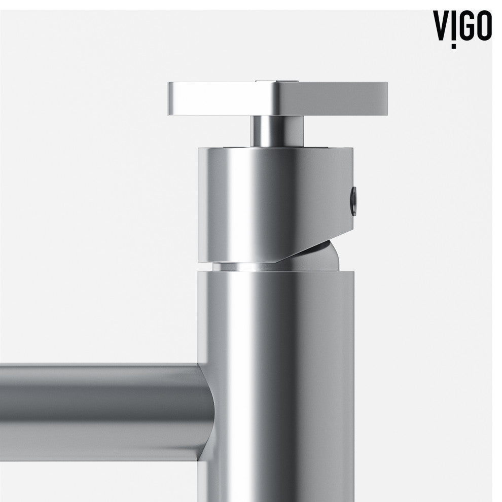 VIGO Ruxton 12" H Single Handle Single Hole Bathroom Vessel Faucet, Chrome