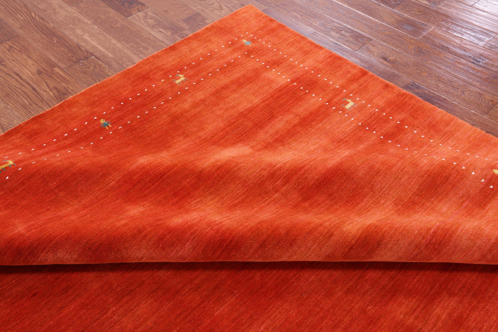 8' 0" X 10' 0" Persian Gabbeh Handmade Wool Rug - Q15104