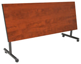 Kobe 72"x30" Flip Top Mobile Training Table, Cherry
