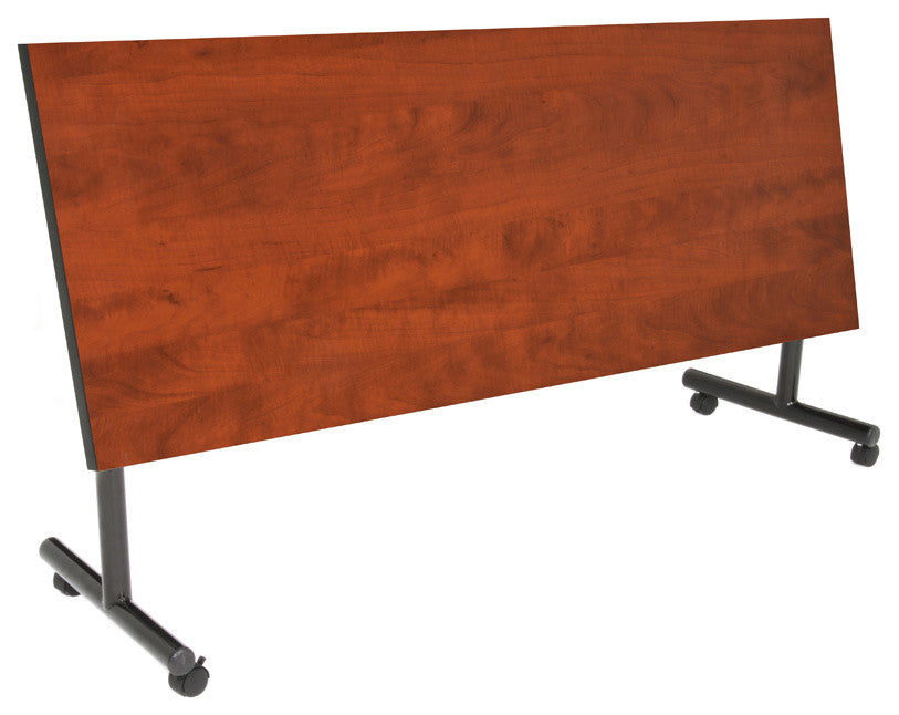 Kobe 72"x30" Flip Top Mobile Training Table, Cherry