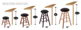 Maple Round Cushion Counter Stool With Turned Legs