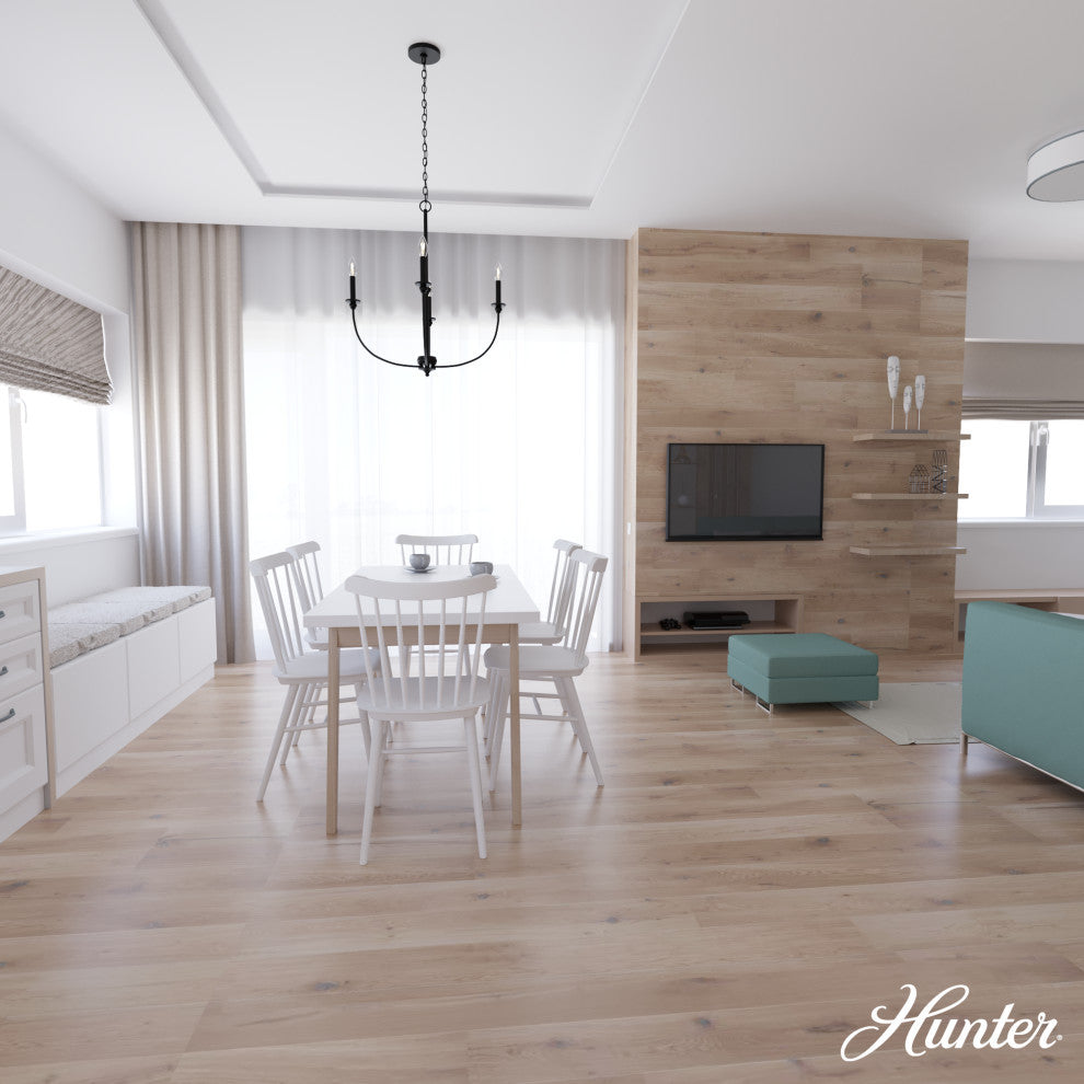 26" Southcrest Flat Matte Black 4 Light Chandelier Light