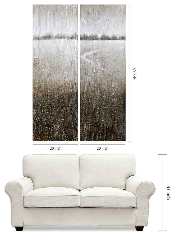 Listlessness Textured Metallic Hand Painted Wall Art by Martin Edwards