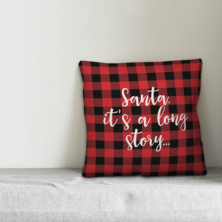 Love, Buffalo Check Plaid 18x18 Throw Pillow Cover