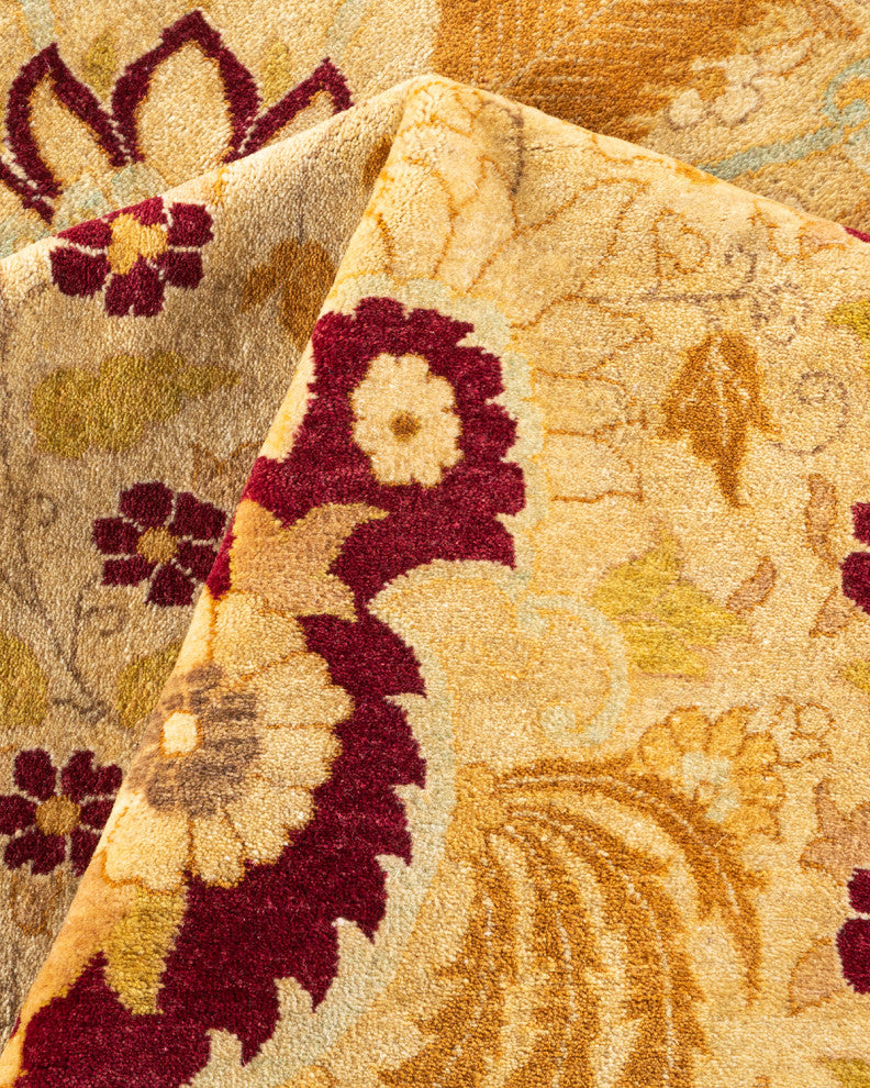 Mogul, One-of-a-Kind Hand-Knotted Area Rug Yellow, 12' 1" x 15' 1"