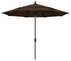11' Bronze Collar Tilt Lift Fiberglass Rib Aluminum Umbrella, Pacifica, Mocha