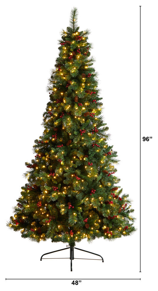 T3320 8 Flat Back Montreal Mountain Pine Artificial Christmas Tree