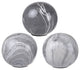 Decorative Balls, Set of 3, Gray and White