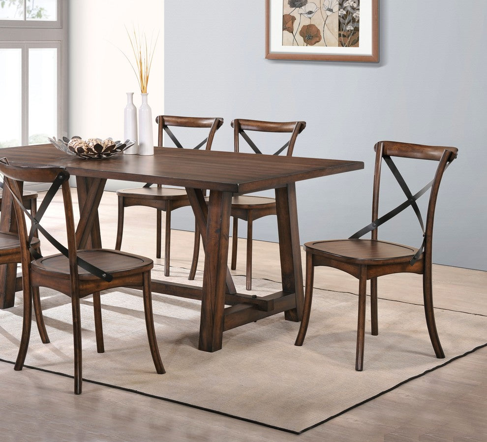 Acme Kaelyn Side Chairs, Dark Oak and Black, Set of 2