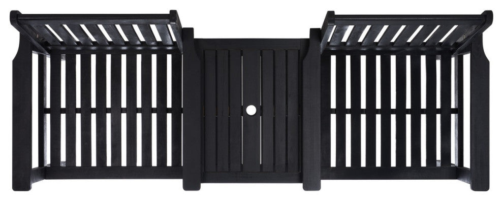 Safavieh Outdoor Brea Twin Seat Bench Black
