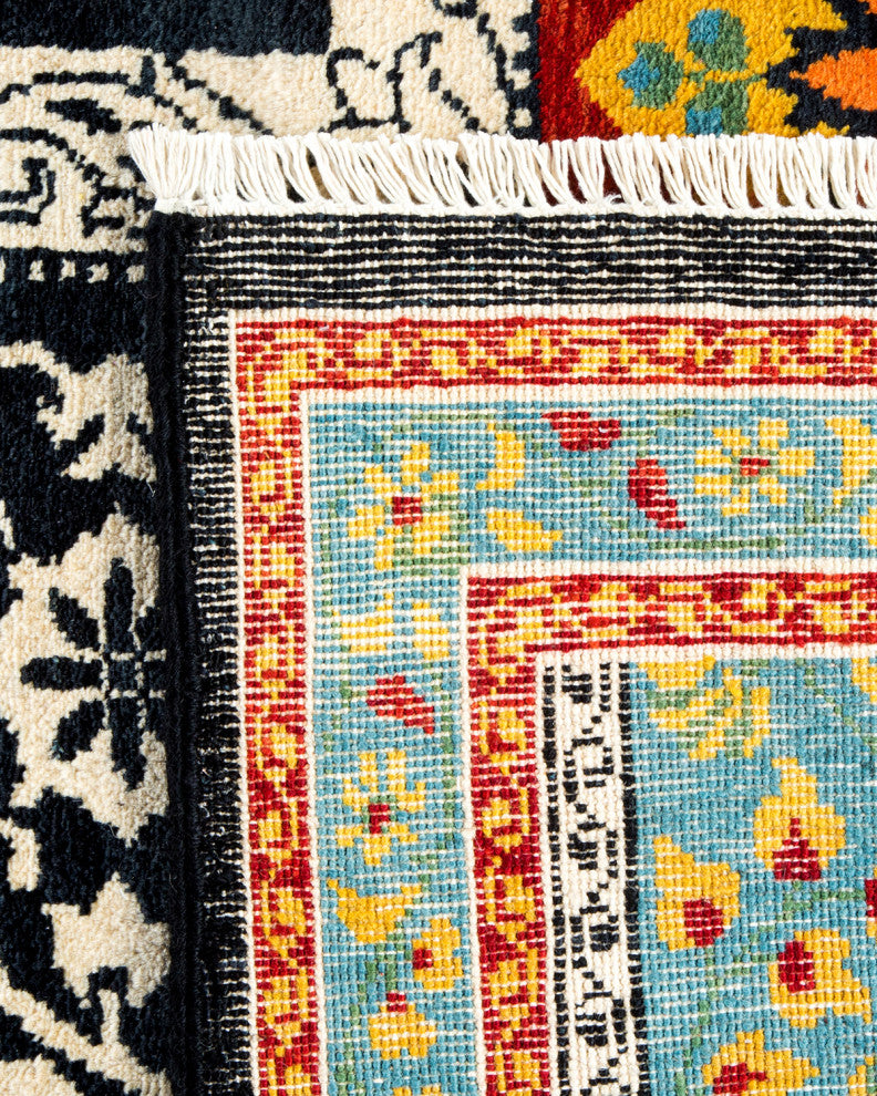 Suzani, One-of-a-Kind Hand-Knotted Area Rug Blue, 3' 3 x 5' 5