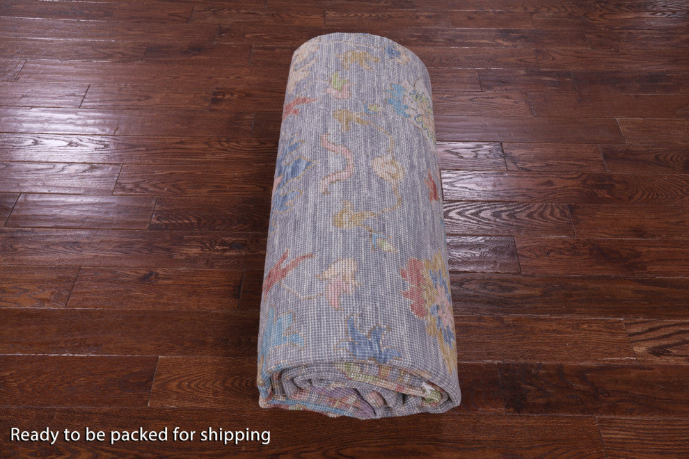 Turkish Oushak Handmade Wool Rug 10' 0" X 13' 9" - Q15671