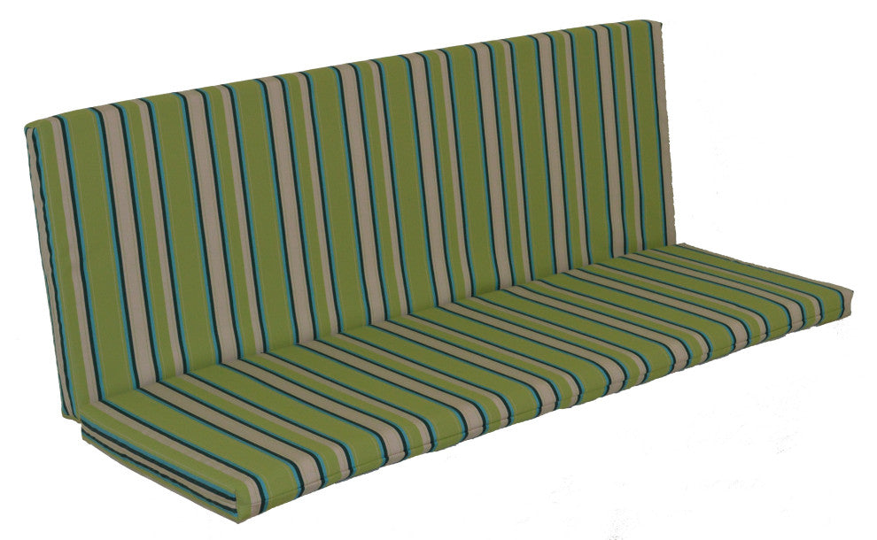 Full Bench Cushion, Lime Stripe, 4 Foot
