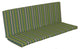 Full Bench Cushion, Lime Stripe, 4 Foot