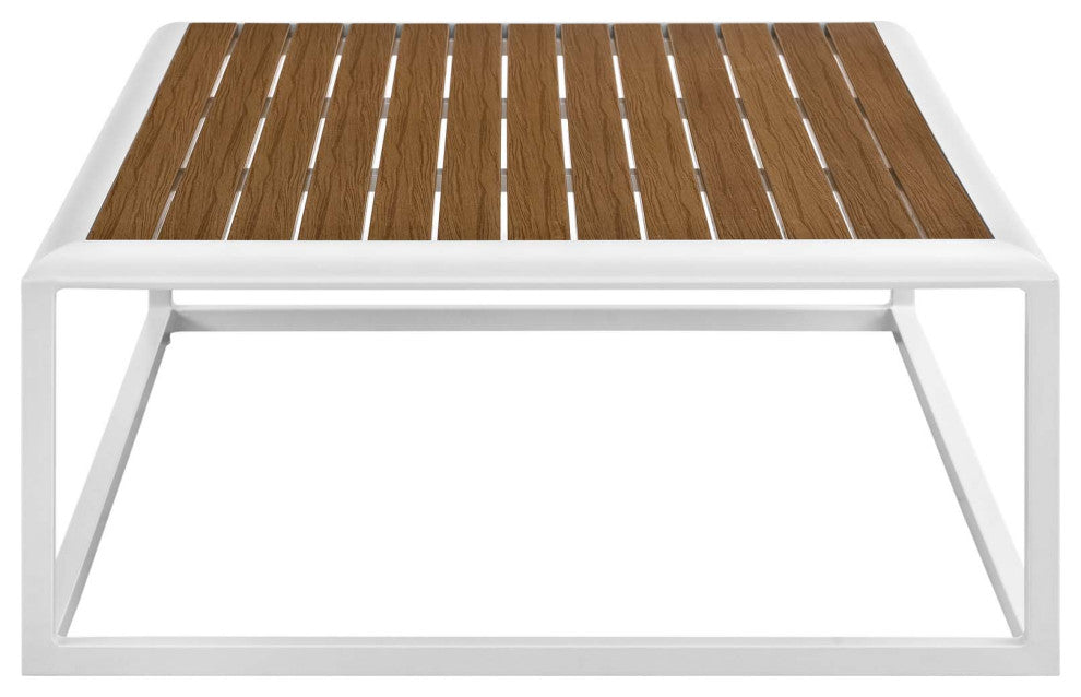 White Gray Stance 5 Piece Outdoor Patio Aluminum Sectional Sofa Set