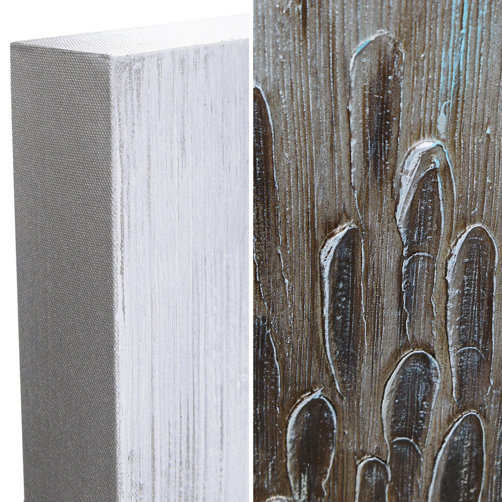 Dreamy Textured Metallic Hand Painted Abstract Wall Art Set of 3