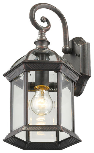 Roseto ZWS99927 Lloyd 16" Tall Outdoor Wall Sconce - Black