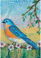 Bluebird Print Polyester Large Flag