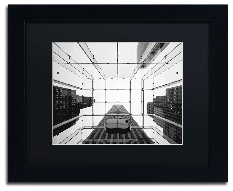 'Big Apple I' Matted Framed Canvas Art by Nina Papiorek