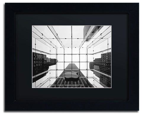 'Big Apple I' Matted Framed Canvas Art by Nina Papiorek
