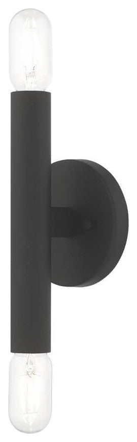 Livex Copenhagen 2 Light 17" Tall Black ADA Wall Sconce