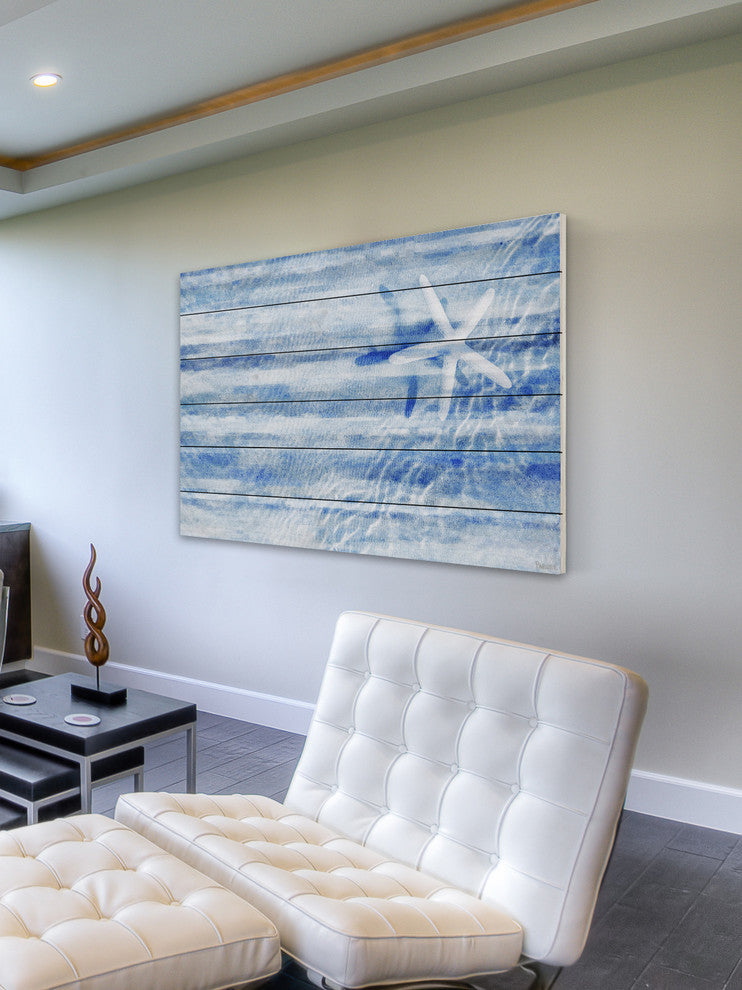 "Starfish" UV Ink Print on White Wood60"x40", 60"x40"